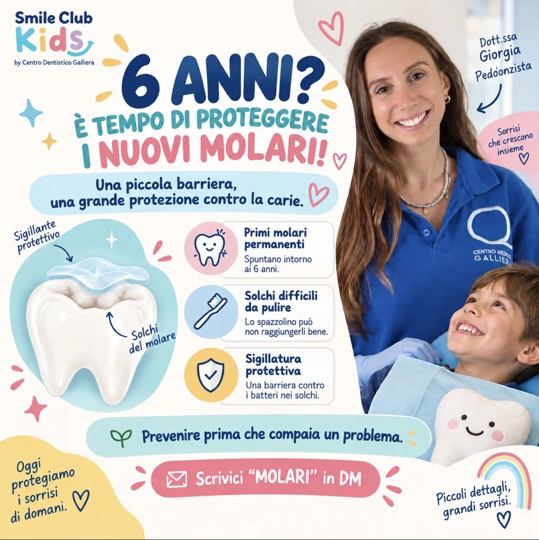 6 anni? È tempo di proteggere i nuovi molari - Dott.ssa Giorgia, Smile Club Kids